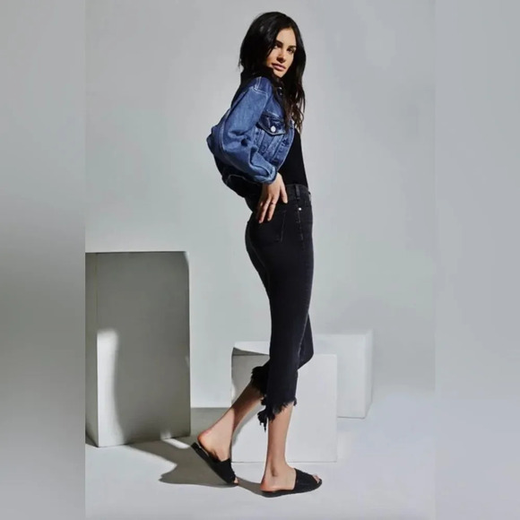 MCGUIRE Cropped Valletta w Asymmetrical Hem in Ace of Spades Sz 27 - Picture 15 of 16